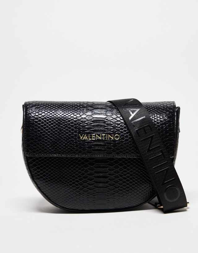 Valentino Bags - Valentino biggs flap bag in black snake