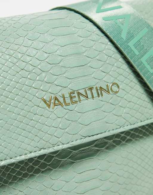 Valentino Biggs Sac à rabat Vert sauge effet serpent ASOS