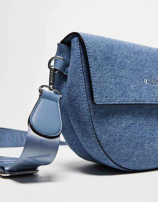 Valentino – Biggs – Väska i denim med viklock, 3 av 4