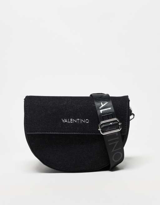 Valentino - Bigs - Borsa a tracolla stile bisaccia in denim nero