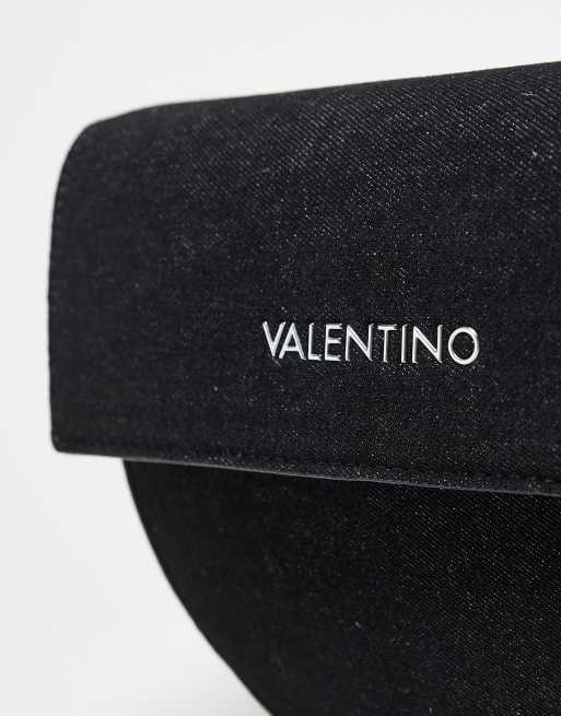 Valentino - Bigs - Borsa a tracolla stile bisaccia in denim nero, 2 di 3
