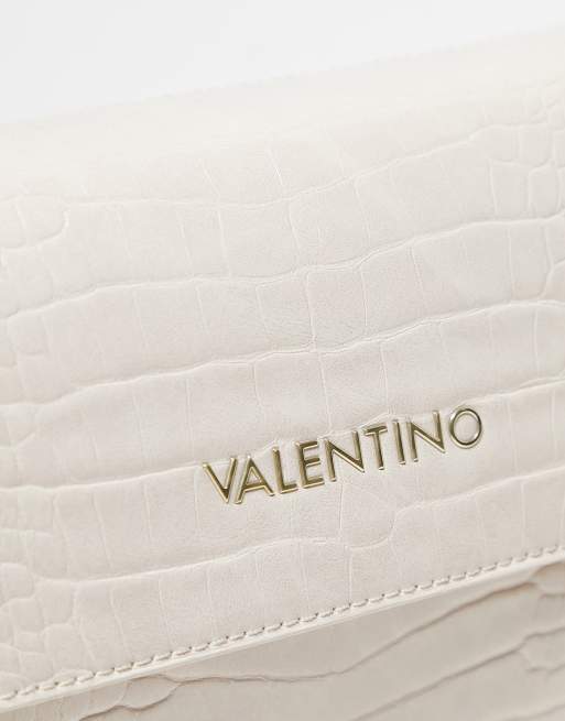Valentino Bigs cross body saddle bag in off white croc, 2 of 4