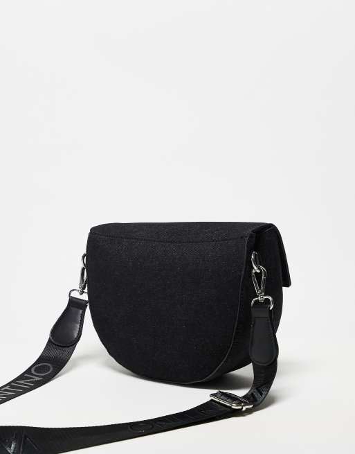 Valentino - Bigs - Crossbody saddlebag in zwart denim, 3 van 3