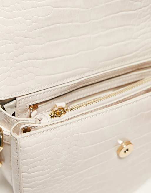 Valentino - Bigs - Sacoche à bandoulière effet croco - Blanc cassé, 3 de 4