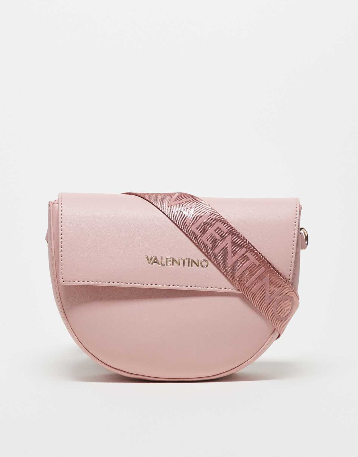 Valentino bigs saddle crossbody bag in pale pink