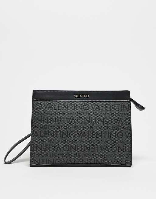 Valentino - Billion - Clutch met monogram in grijs en zwart 