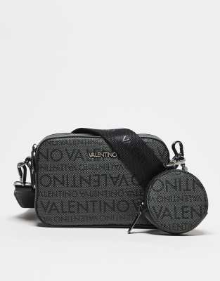 Valentino billion crossbody bag with headphone case in grey and black