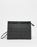 [Valentino Bags] Valentino Billion monogram clutch bag in grey and black No Size GREY
