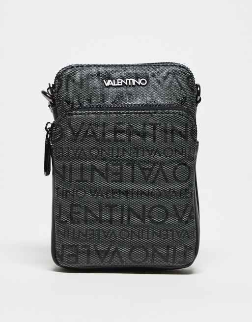 Valentino - Billion - Sac bandoulière à monogramme - Gris et noir 