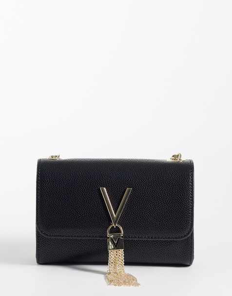 Valentino - bolso clutch bandolera con solapa en negro - view 1