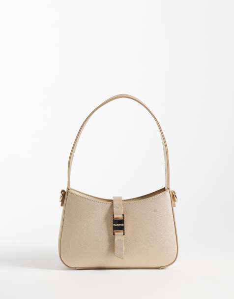 Valentino - bolso de hombro mini con hebilla en dorado pálido - view 1