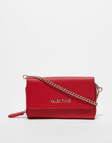 Valentino - Borsa rossa con tracolla a catenina e scatola regalo - view 1
