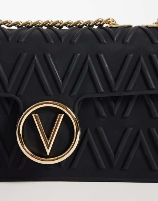Valentino - Bubble - Sac porté épaule caoutchouté - Noir et doré , 3 de 4