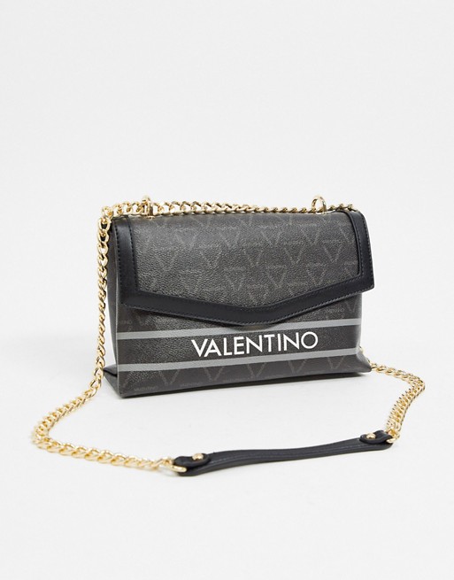 Valentino Bags Babila logo cross body with chain strap in black