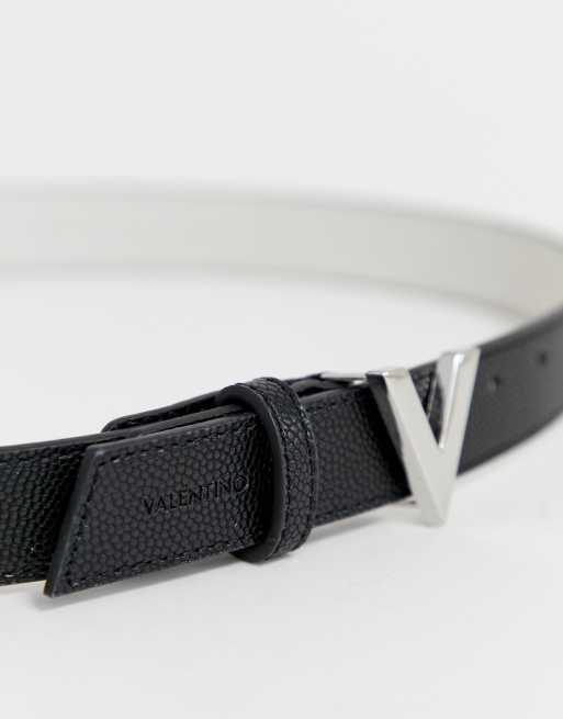 Valentino by Mario Valentino black V detail belt