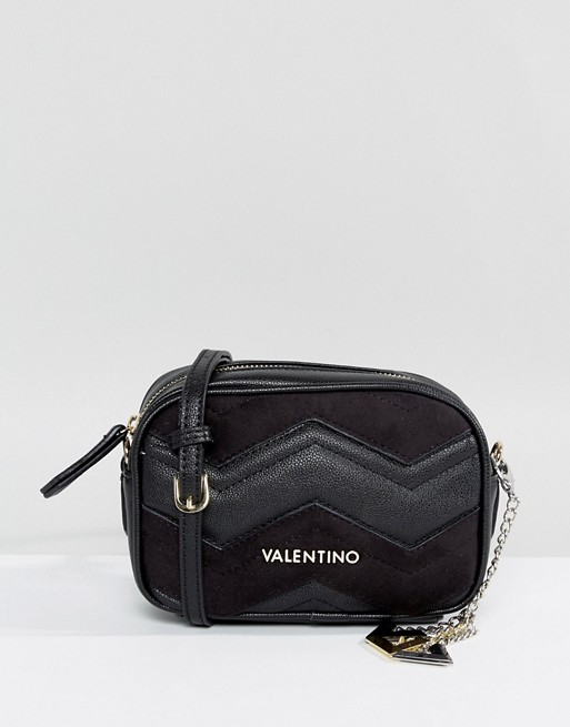 Valentino by Mario Valentino Chevron Detail Camera Bag in Black | ASOS