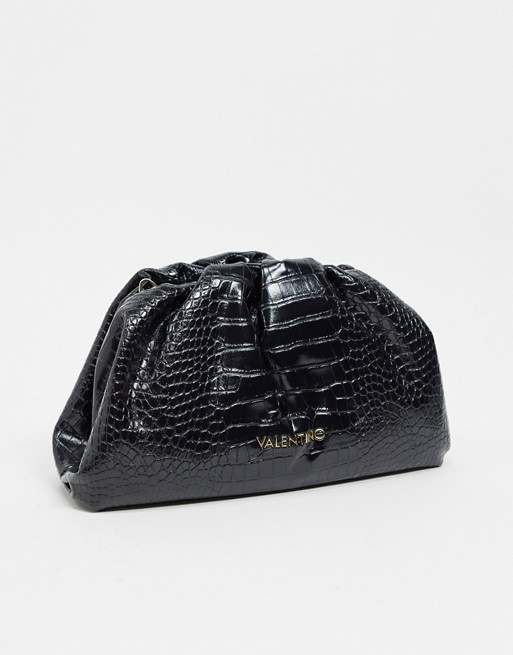 Valentino Bags Covent clutch bag in black croc