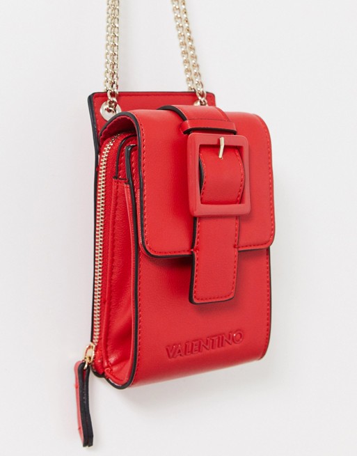 Valentino by Mario Valentino crossbody phone bag in red