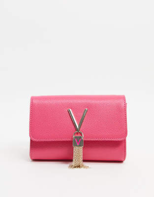 valentino foldover tassel bag