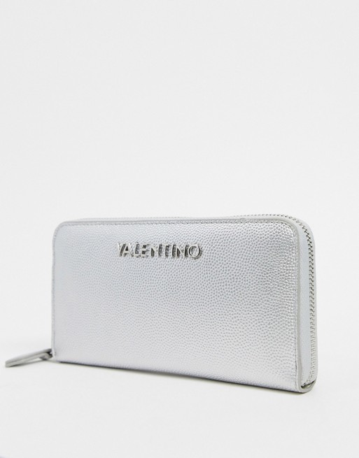 Valentino by Mario Valentino Divina zip around purse in silver