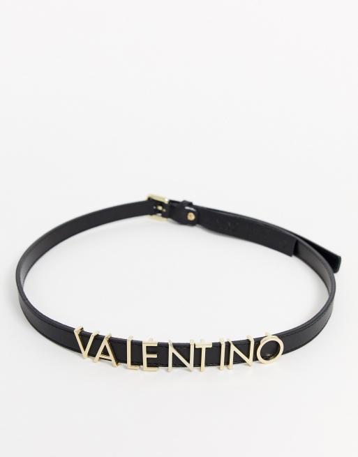 Savant eksplosion Hyret Valentino by Mario Valentino Emma Winter black logo belt | ASOS