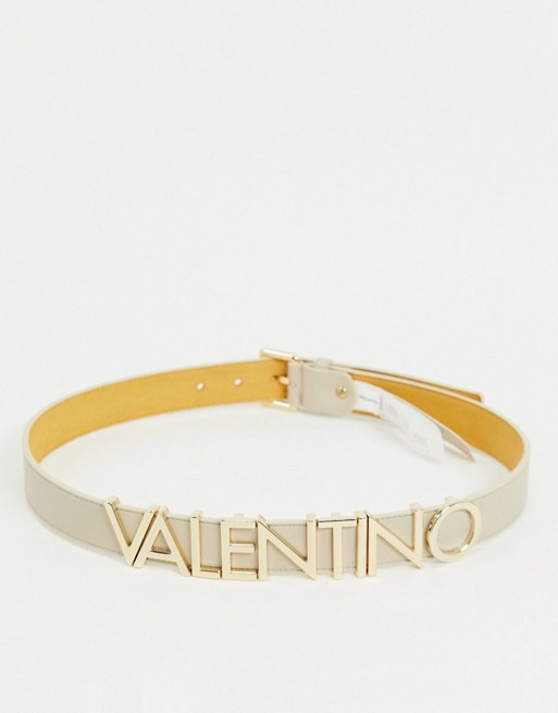 Valentino Bags Emma Winter logo belt in beige