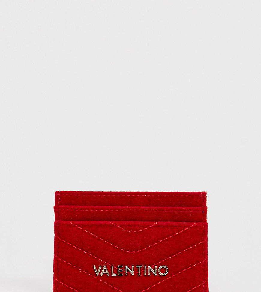 Valentino by Mario Valentino - Exclusieve doorgestikte kaarthouder in rood
