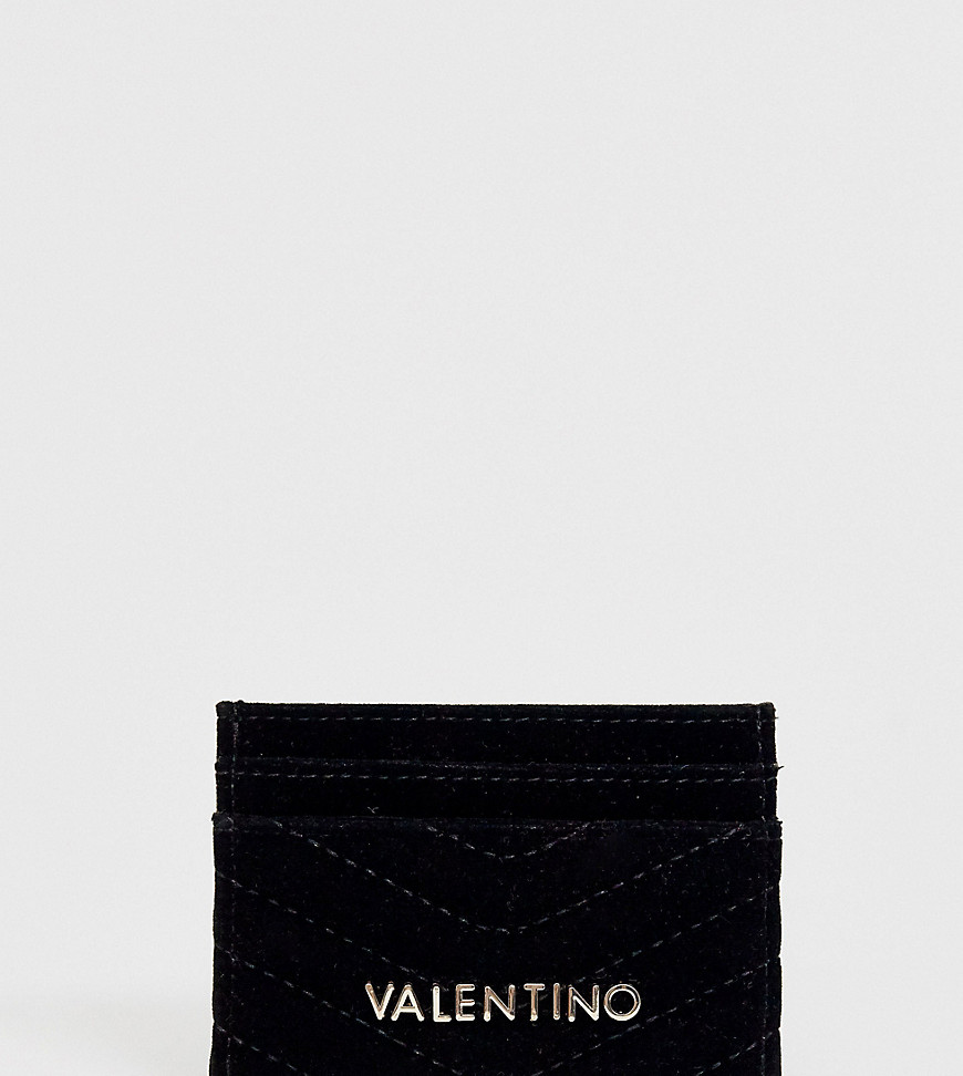 Valentino by Mario Valentino - Exclusieve doorgestikte kaarthouder in zwart