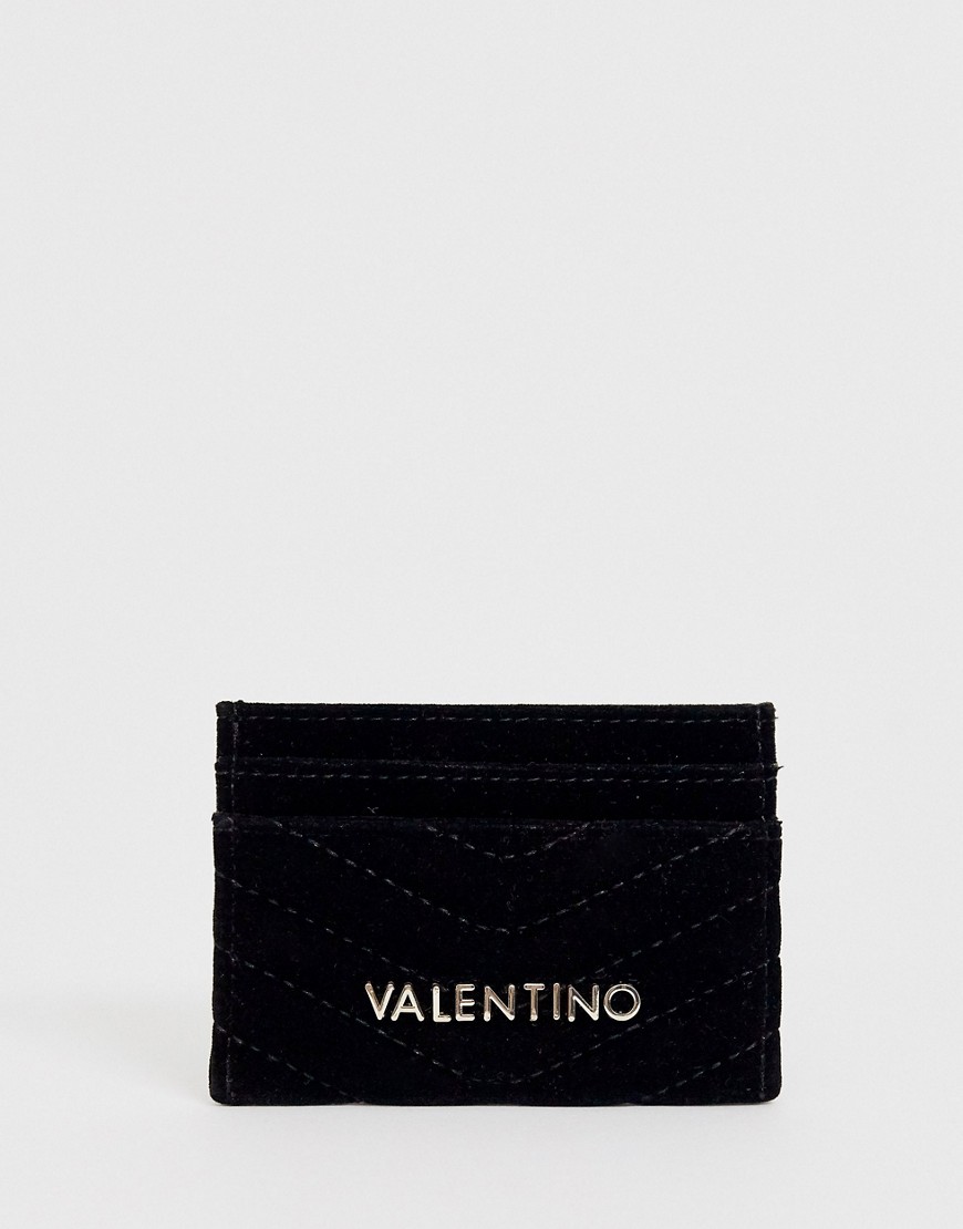 Valentino by Mario Valentino - Exclusieve doorgestikte zwarte kaarthouder