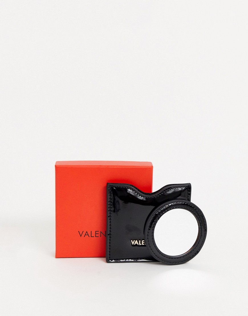 Valentino by Mario Valentino - Nico - Lakleren portemonnee met afneembaar spiegeltje in zwart