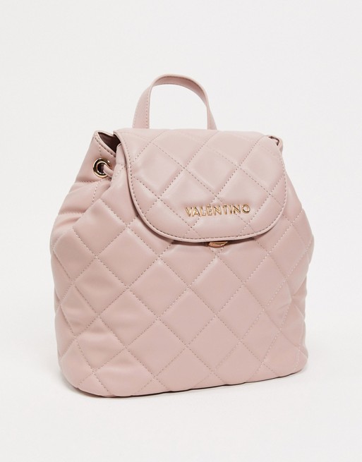 Valentino Bags Ocarina pink quilted backpack