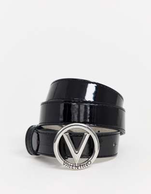 valentino by mario valentino round buckle belt