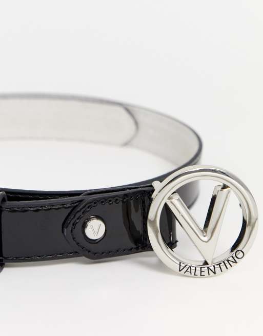 Shop Mario Valentino Plain Leather Logo Belts by MBup