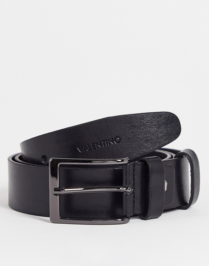 Valentino by Mario Valentino Victor pin buckle belt in black