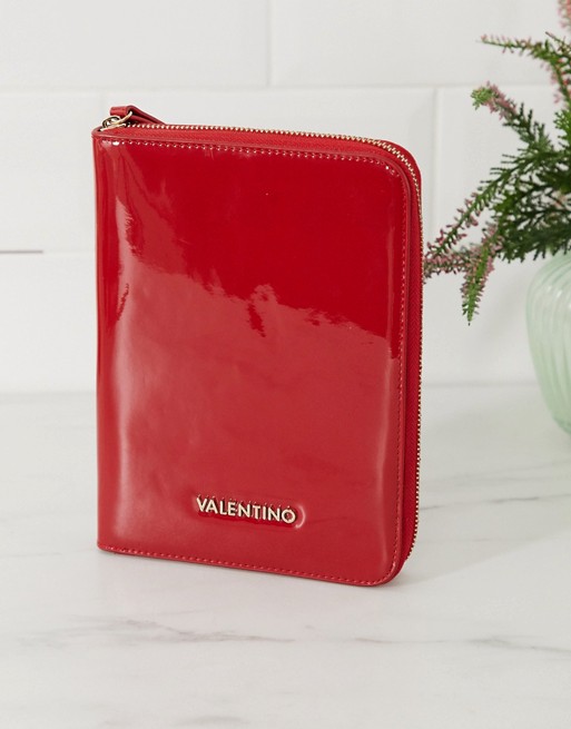 Valentino by Mario Valentino travel jewellery up case in red patent
