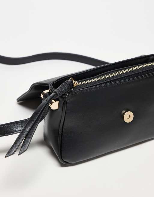 Valentino - Caprice - Sac bandoulière avec rabat à logo doré - Noir, 3 de 3