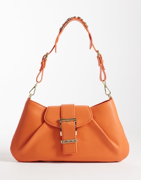 Valentino - Cassandra - Orange håndtaske med spændedetalje og hank øverst - view 1