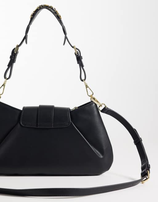Valentino – Cassandra – Tasche in Schwarz mit Schnallendetail und Henkel , 4 von 4