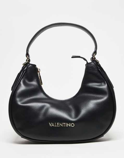 Valentino – Clio Re – Halbmondförmige Schultertasche in Schwarz mit Umhängeriemen - view 1