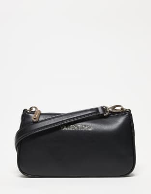 Valentino - Clio Re - Minimalistische Schultertasche in Schwarz mit Umhängeriemen