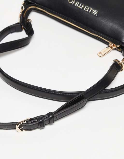 Valentino - Clio Re - Sort minimalistisk skuldertaske med crossbody-strop, 2 af 3