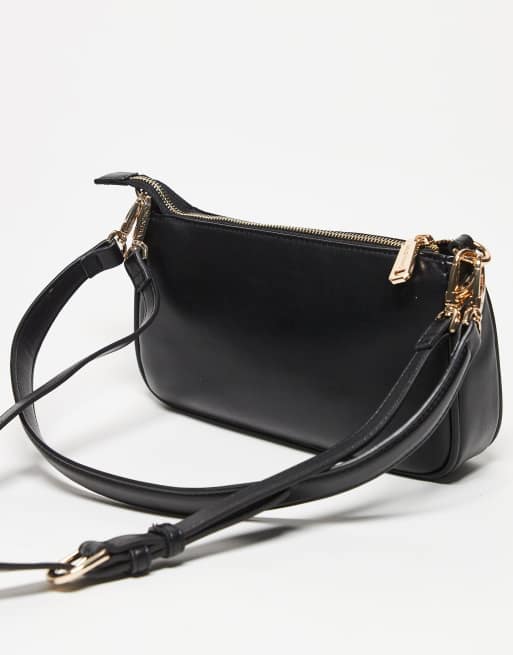 Valentino - Clio Re - Sort minimalistisk skuldertaske med crossbody-strop, 3 af 3
