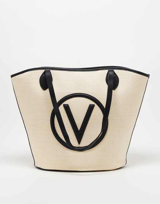 Valentino - Convent - Shopper met uitneembare etui in zwart en naturel