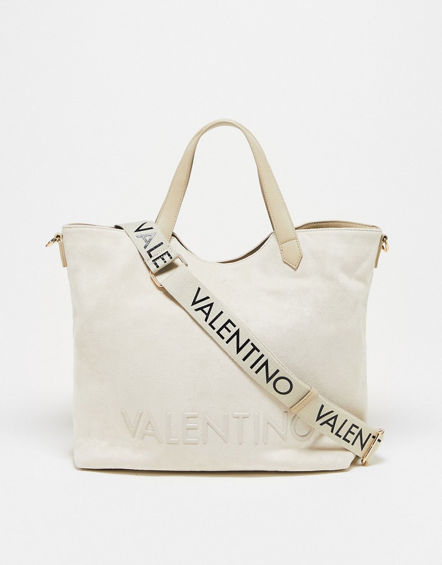 Valentino courmayeur shopper bag in ecru-White