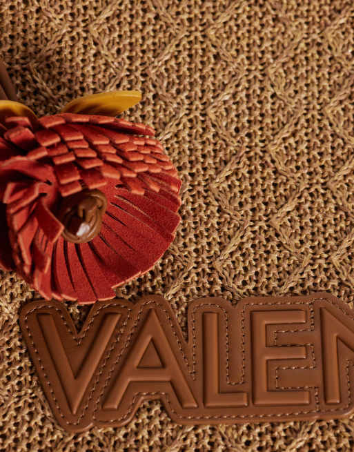 Valentino – Courmayeur – Weiche, gehäkelte Schultertasche in Hellbraun , 3 von 4