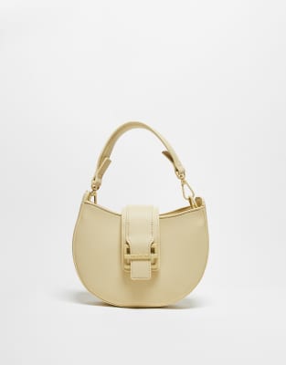 Valentino Dejavu RE buckle detail saddle crossbody bag in pistachio green