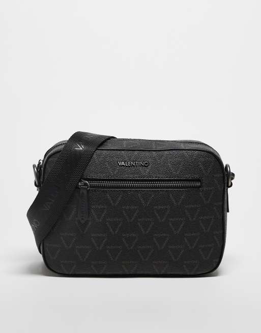 Valentino - Delta - Sort crossbody-taske med logoprint