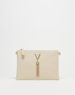 Valentino - Divina - Clutch in Creme und Goldoptik-Goldfarben