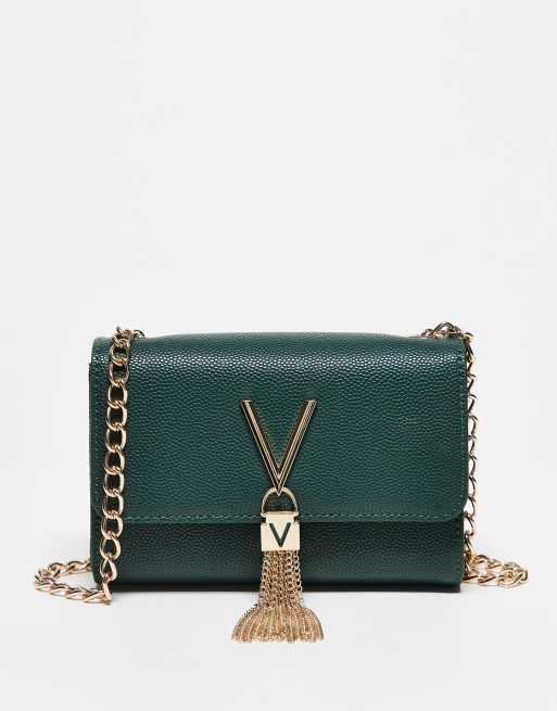 Valentino - Divina - Crossbody tas met flap in donkergroen