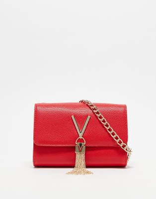 Valentino Bags Valentino divina flap crossbody bag in red